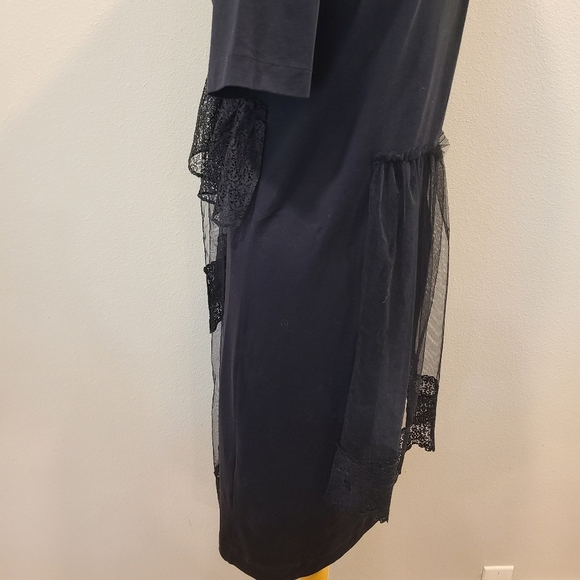 Simone Rocha Black Tulle & Lace Tiered Dress - Picture 9 of 12